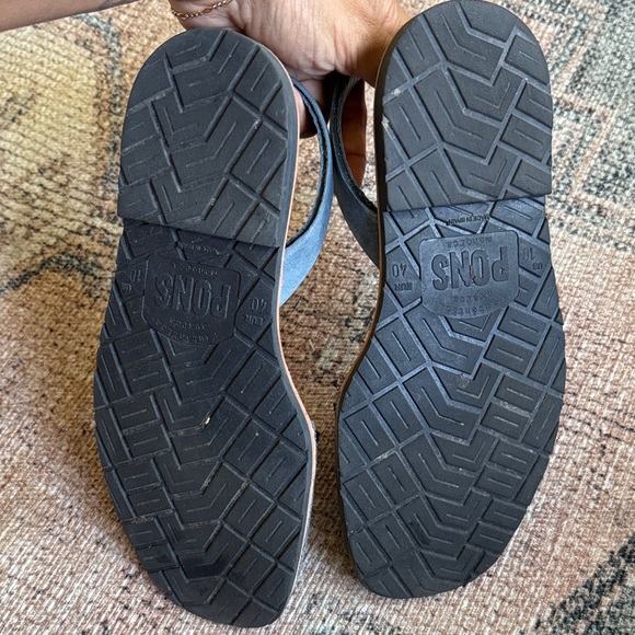 Pons Navy Leather Sandals - Picture 5 of 5